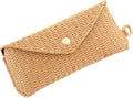 Leinuosen Woven Straw Sunglasses Case with Clip Hard Shell Rattan by Leinuosen