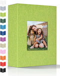 Artfeel Photo Album 4x6 with 100 Pockets,Slip-in Picture Albums,Linen Cover Memory Book with Front Window,White Page Vertical Photo Book for Wedding,Family,Anniversare,Baby,Vacation by Artfeel
