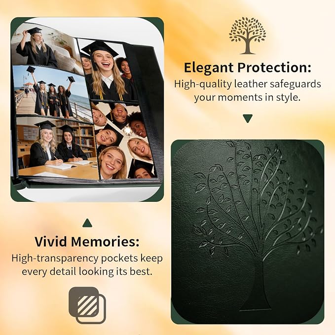 Photo Album 4x6 600 Pockets Slip In Extra Large Capacity | PU Leather Cover Picture Album Holds Horizontal & Vertical Photos for Family Wedding Baby Anniversary Christmas Gift - Image 4