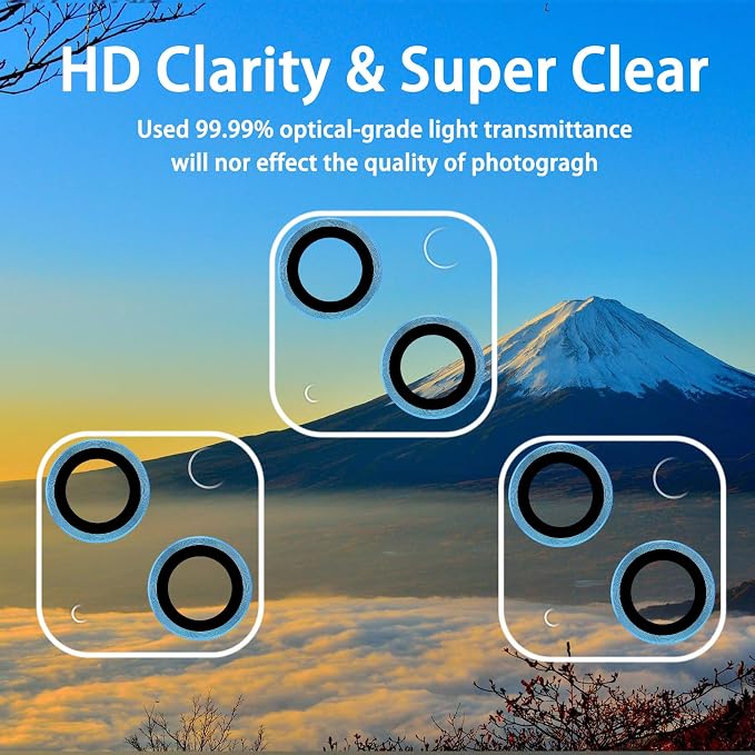 Dengduoduo 3 Pack Tempered Glass Camera Lens Protector for iPhone 13 6.1" & iPhone 13 Mini 5.4", Ultra HD, 9H Hardness, Anti-Scratch, Case Friendly, Easy to Install [No Affect on Night Shots] - Image 3