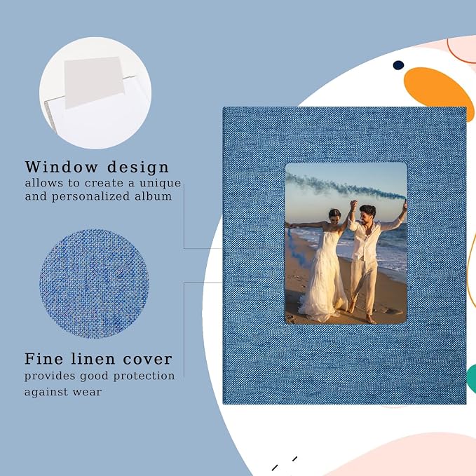 Small Photo Album 4x6 100 Pockets Linen Cover Picture Book Holds 4x6 Photos for Wedding, Baby, Family, Graduation - Image 2