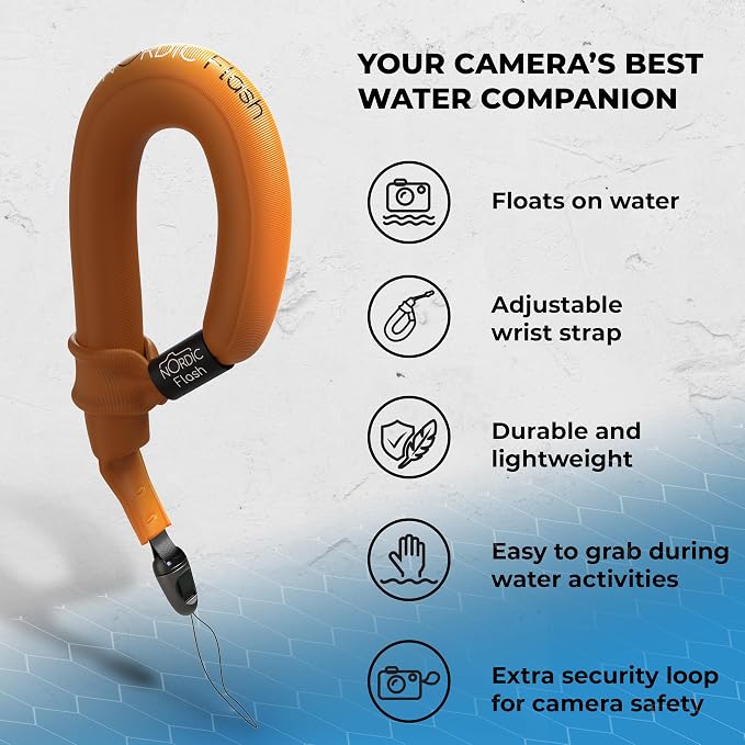 Nordic Flash Waterproof Phone & Camera Float Wrist Strap for Underwater | Waterproof Float Strap Compatible with GoPro Hero 13, Insta360 X4, DJI Action 5 Pro, iPhone, OM System TG-7 & Kodak WPZ2 - Image 8