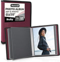 Dunwell 8x10 Photo Album & Art Portfolio Book, 24 Sleeves, Ruby | Displays 48 Pages, 24 Clear Sleeves, Black Mounting Paper, Organizer for 8x10 Photos by Dunwell
