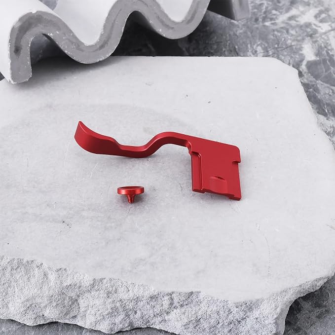 Camera Hot Shoe Thumb Up Rest Hand Grip with Concave Shutter Release Button Compatible with Fujifilm XT50 XT5 XT4 XT3 XT30 XT2 XT20 XT10 Digital Camera, Red - Image 7