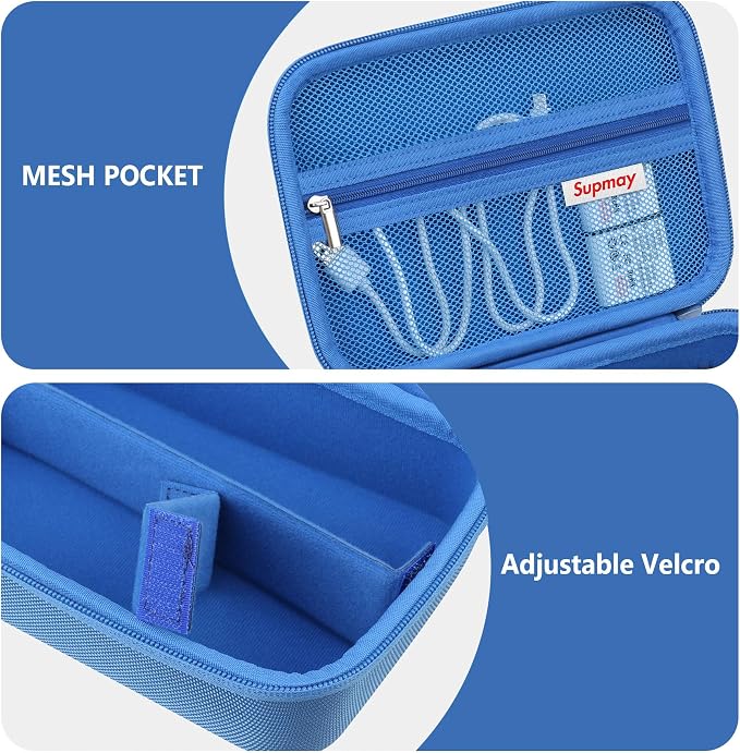Hard Travel Case for Sony ZV-1F / ZV-1 / ZV-1 II Digital Camera, Protective Cases Bag Fits Vlogger Accessory Kit Tripod, Microphone, LED Video Light, Extra Zipper Pocket fit Battery Pack, Blue - Image 5