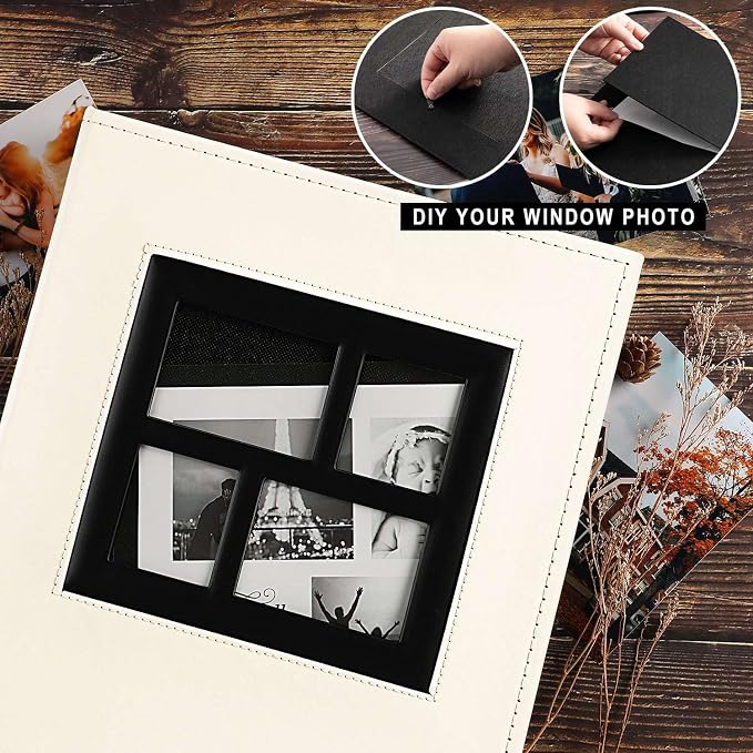 Ywlake Photo Album 4x6 600 Pockets Photos, Extra Large Capacity Family Wedding Picture Albums Holds 600 Horizontal and Vertical Photos Beige - Image 4