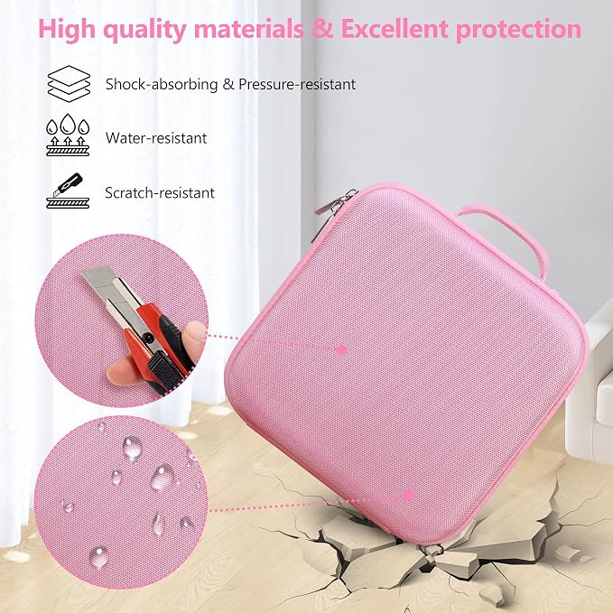 Carrying Case for Sony Alpha ZV-E10/ ZV-E10 II/ZV-E1/ a6400/ a6700/ a6100/ a6000/ a6500/ a6600 Digital Camera, Vlog Camera Kit Storage Holder Fits Tripod, Lens, LED Video Light, Battery, Pink - Image 6