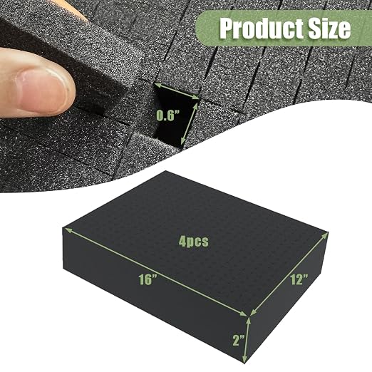 LAFENLIN Pick & Pluck Foam 4Pack for Gun Cases,16x12x2" Customizable Insert | High-density closed-cell polyethylene, pre-scored for easy customization.Protects firearms, electronics, tools & collectibles - Image 2