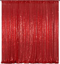 Poise3EHome Red Sequin Backdrop,8FT x 10FT Sequin Photography Backdrop Curtain for Valentines Day Party Decoration by Poise3EHome