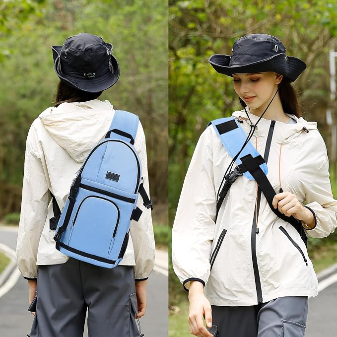 MOSISO Camera Sling Bag, DSLR/SLR/Mirrorless Camera Case Camera Backpack | Shockproof Photography Bag with Tripod Holder&Removable Modular Inserts Compatible with Canon/Nikon/Sony/Fuji, Cerulean Blue - Image 5