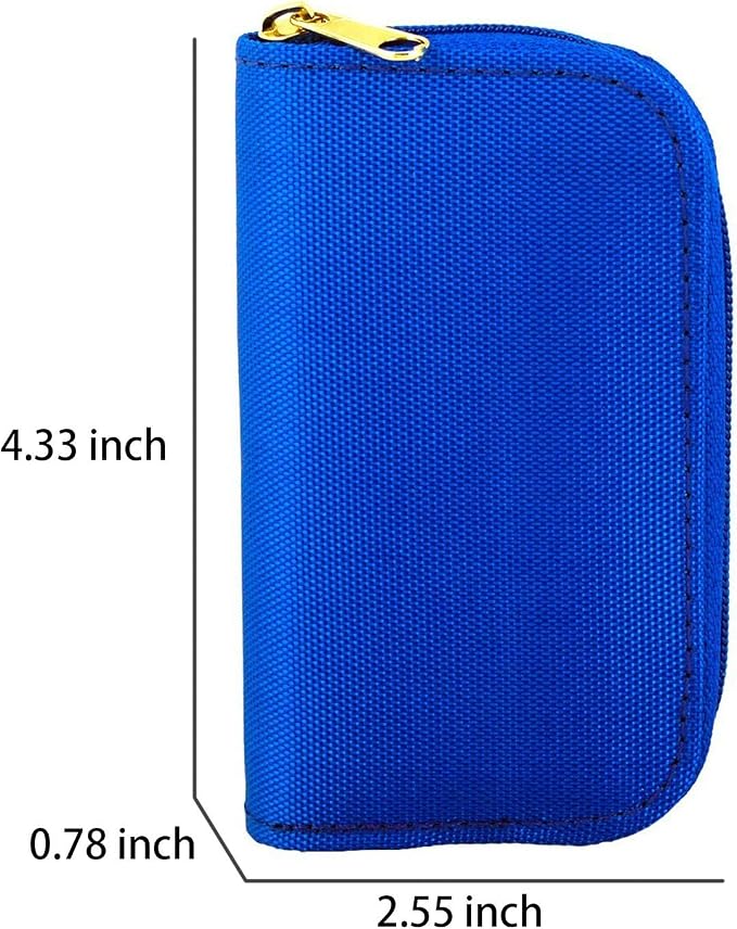 Memory Card Case - Carrying Case Suitable for Micro SD, Mini SD and 4X CF, Card Holder Bag Wallet for Media Storage Organization (Blue) - Image 5