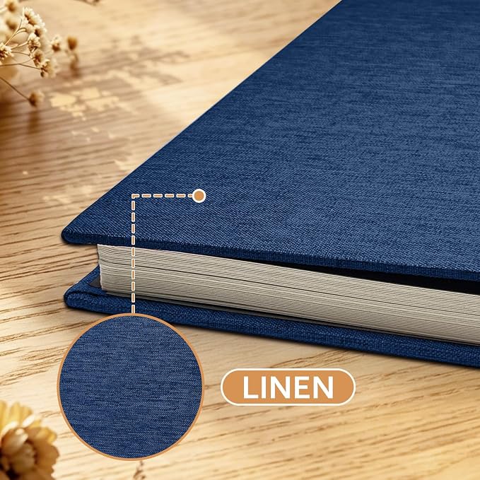 Large Photo Album Self Adhesive Scrapbook Album for 4x6 5x7 8x10 Pictures DIY Photo Book for Wedding, Anniversary, Christmas, Baby Shower, Ideal for Preserving Precious Moments - Image 4