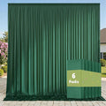 30ft x 10ft Wrinkle Free Hunter Green Backdrop Curtains for Parties, 6 Panels 5x10ft Polyester Green Photo Backdrop Drapes for Wedding Party Photography Background Jungle Theme Birthday Decor by ENJOYYOURPARTY