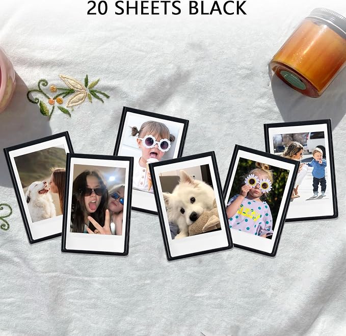 Mini Magnetic Picture Frame for Fujifilm Instax Mini Instant Camera | Fits Mini 13/12/11/41/SE/EVO Camera 2.15"x3.4" Films, Mini Magnet Picture Frames for Fridge, Home, School, Black, 20 Pack - Image 2