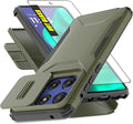 for Motorola G Stylus 5G 2025 Case with Built-in Slide Camera Cover & Screen Protector, [2 in 1] Heavy Duty Rugged Shockproof Protective Cover for Moto G Stylus 5G 2025(Pine Green) by AWZHYDT