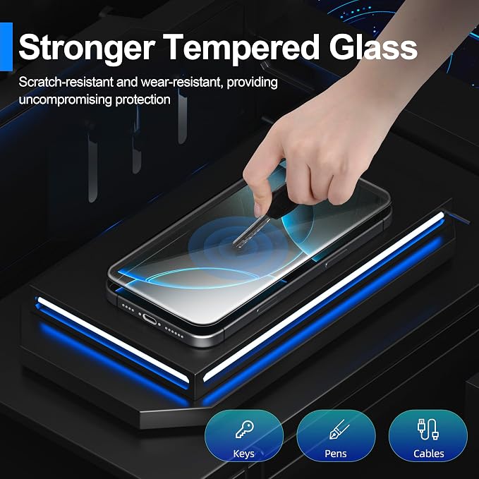 Ailun Screen Protector + Camera Lens Protector for iPhone 16 Pro, 3+3 Pack | 6.3 inch, Installation Frame, Case Friendly, Tempered Glass Film, Not for iPhone 16e/16/16 Plus/Pro Max - Image 2