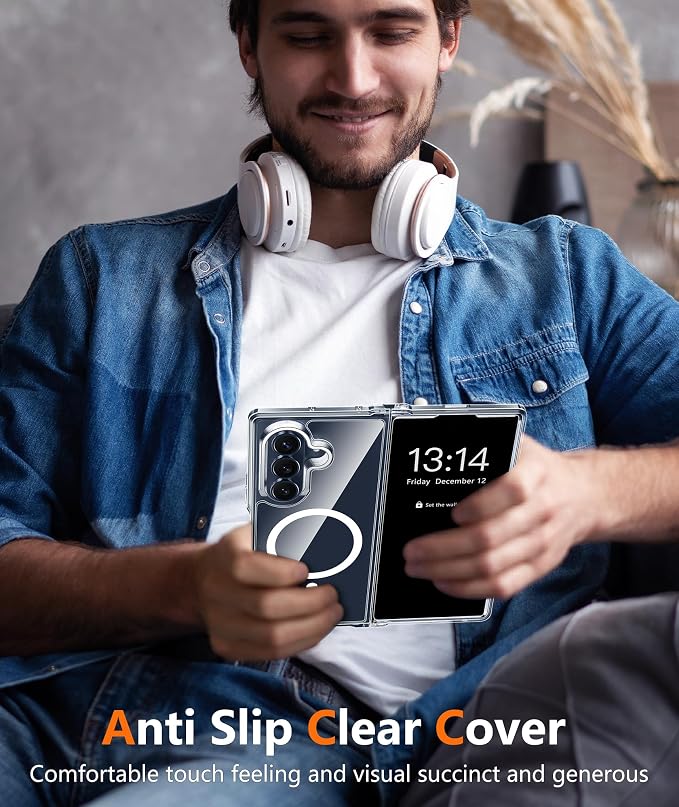 FNTCASE for Samsung Galaxy Z Fold 8 Ultra / Z Fold 7 Case, Fit for Magsafe | Screen Protector, Clear Anti Yellowing, 18FT Military Grade Drop Protection, Shockproof Protective Phone Cover, Transparent - Image 8