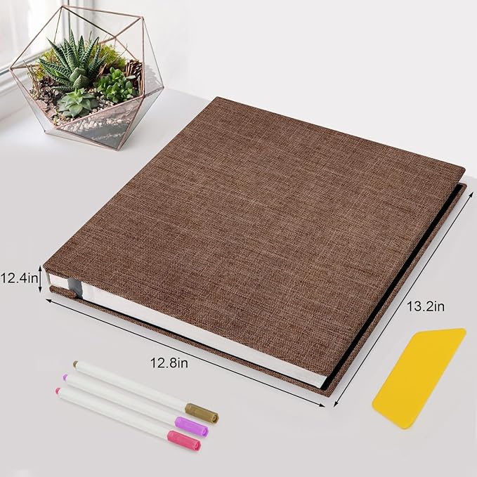 Zesthouse Large 18In Photo Album Self Adhesive 60 Pages, Scrapbook Albums with Sticky Page Holds 10x12 & 8x10 & 5X7 & 4x6 Pictures, DIY Photo Book Ideal Gift for Family Wedding Baby - Image 2