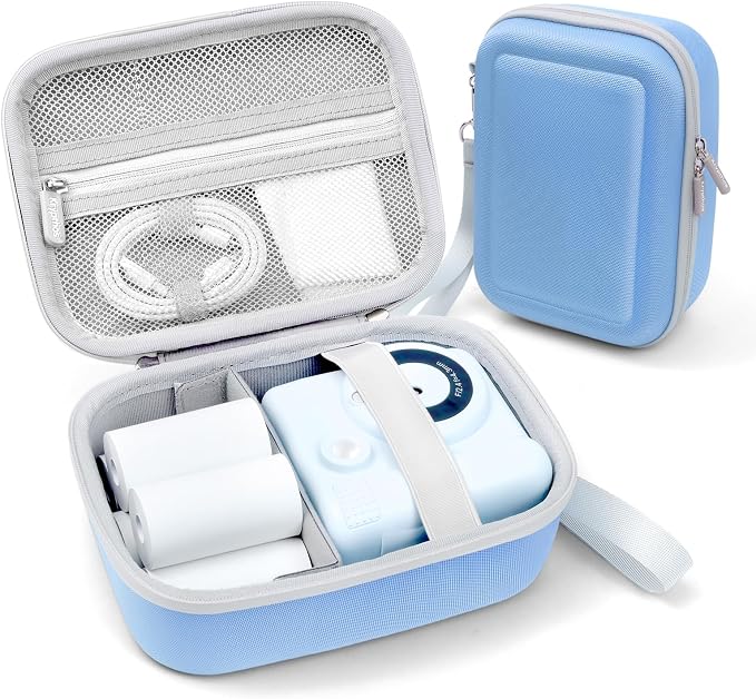 Krypthos Kids Instant Print Camera Case for Dylanto for ESOXOFFORE (Blue) | Compatible with ESOXOFFORE, Dylanto, DUDUDRAGON, Zostuic, Gofunly, Cimizi, Paper Storage, Shockproof, Durable, Easy to Carry by KrypthosCase