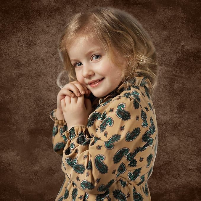 Brown Photography Backdrops for Photoshoot, Abstract Fabric 3x5ft | Vintage Studio Photo Backgrounds, Non Reflective, Easy to Use, for Portrait, Headshot, Product - Image 2