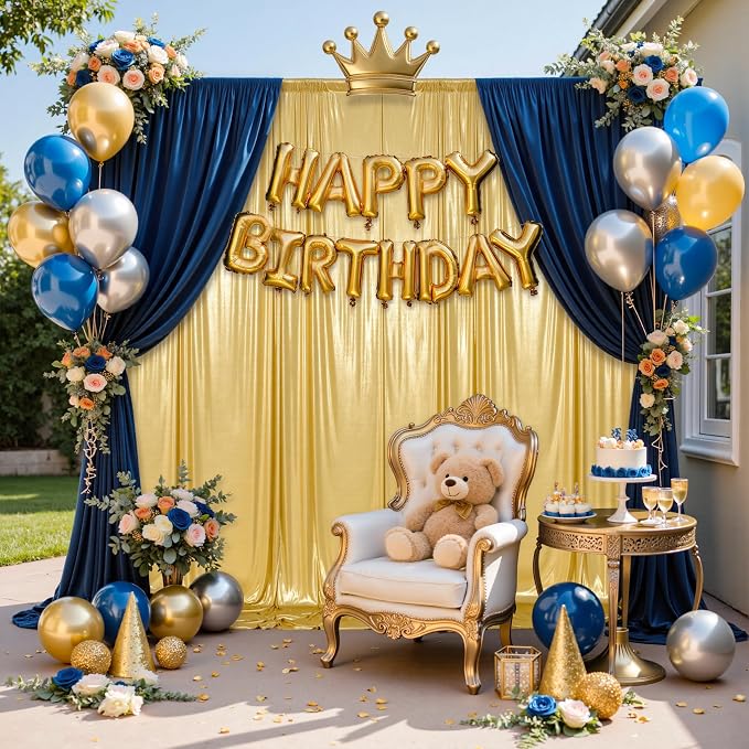 20x10FT Gold Sequin Backdrop Curtain for Party - 4 Panels 5x10FT Wrinkle-Free Shimmer Drapes for Birthday, Wedding, Christmas, Decorations & Photography - Image 7