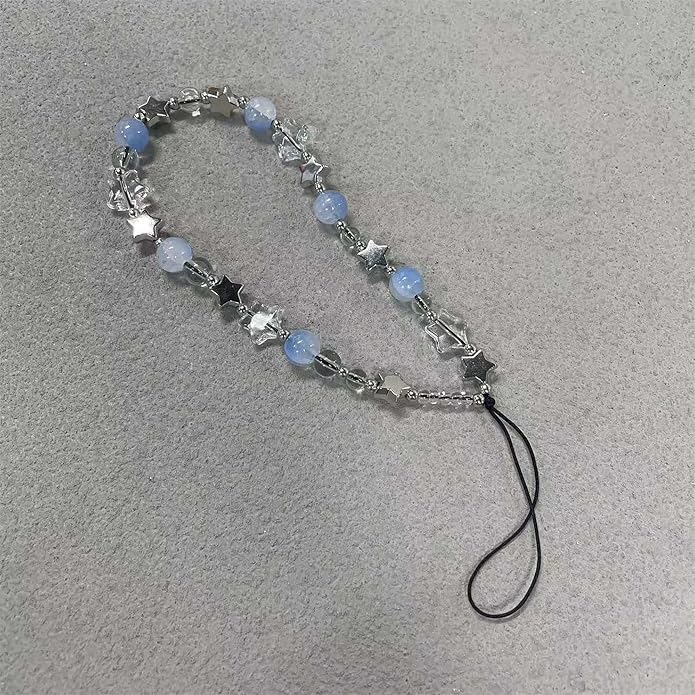 Beaded Phone Charm Lanyard Strap Girly Style Fixed Beads Pearl Lanyards - Image 6