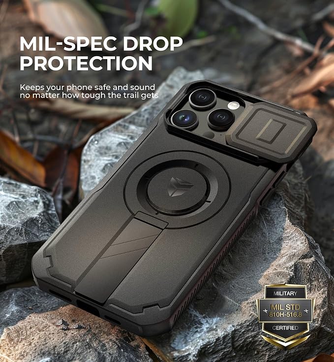 Dexnor for iPhone 14 Pro Max Case with Slide Camera Cover & Adjustable Kickstand, Compatible with MagSafe, Rugged Shockproof Bumper Cases Heavy-Duty Magnetic Protective Cover,6.7 inch,Black - Image 6