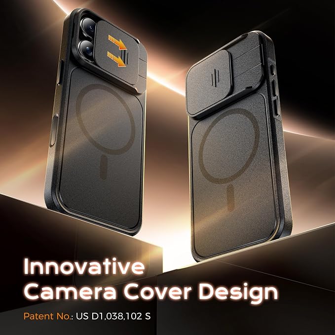 TOCOL for iPhone 16 Pro Case with Slide Camera Cover, Kickstand and Camera Control Button, Fit for MagSafe, Rugged Solid Phone Case, Non-Slip, Drop Protection, Space Black - Image 3