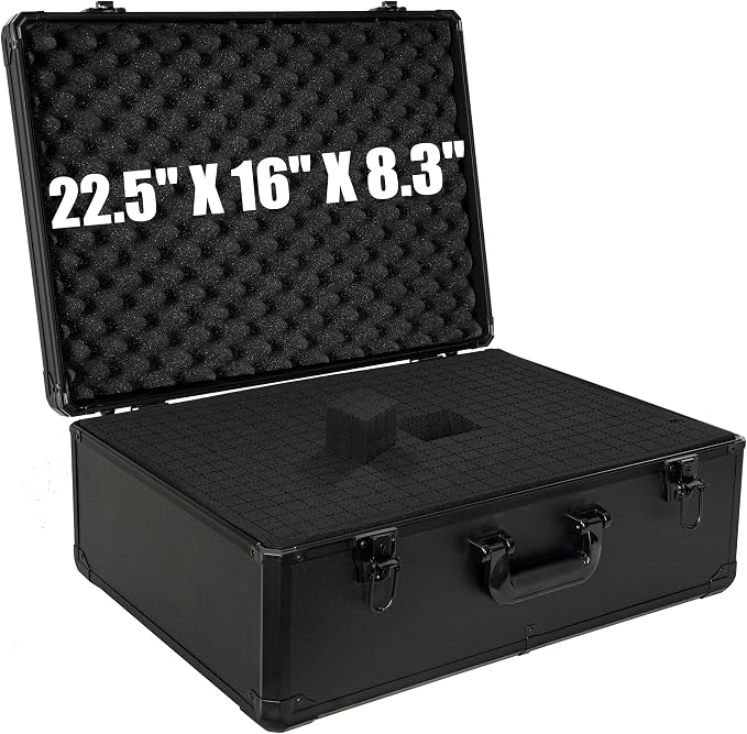 23 Inch Carrying Storage Case | Ideal for Microphone & Camera Gear Transportation, DJ Mixer Case with Customizable Pre-Diced Foam, 23 X 16.5 X 8.6 Inch by ITHWIU