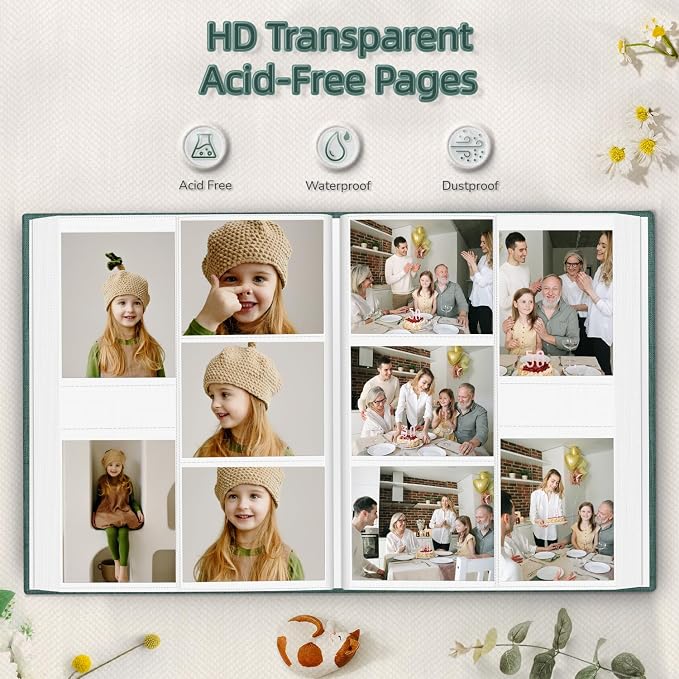 popotop Photo Album 4x6-600 Photos Photo Books with 600 Horizontal and Vertical Pockets,Linen Cover Albums for Family Wedding Anniversary Baby Vacation Pictures - Image 3
