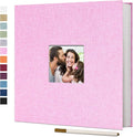 Vienrose Large Photo Album Self Adhesive for 4x6 8x10 Pictures Linen Scrapbook Album DIY 40 Blank Pages with A Metallic Pen | Linen Cover, Scrapbook, Fits 4X6 8X10 Pictures, Metallic Pen Included, Diy by Vienrose