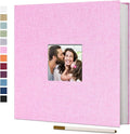 Vienrose Large Photo Album Self Adhesive for 4x6 8x10 10x12 Pictures Linen Scrapbook Album DIY 40 Blank Pages with A Metallic Pen | Linen Cover, Scrapbook, Fits 4X6 8X10 10X12 Pictures, Metallic Pen, Diy by Vienrose