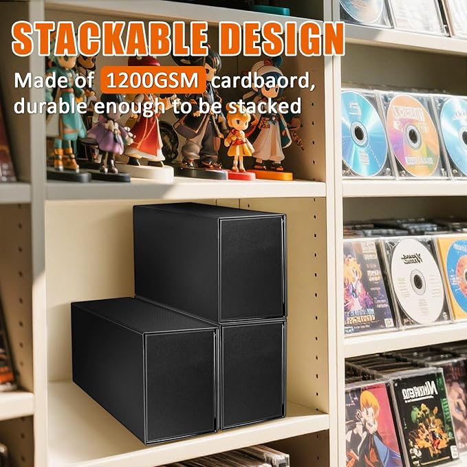 Semi Rigid Card Holder, Magnetic and Semi Rigid Card Storage Box – 1ct, Black - Image 7