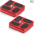 Frienda Quick Release Plate Tripod 1/4-20 DSLR,Pu40,Red | Tripod Mount Plate, Camera Tripod Mount for DSLR Camera Tripod Ball Head , Metal, 1.9 x 1.5 x 0.4 Inch by Frienda