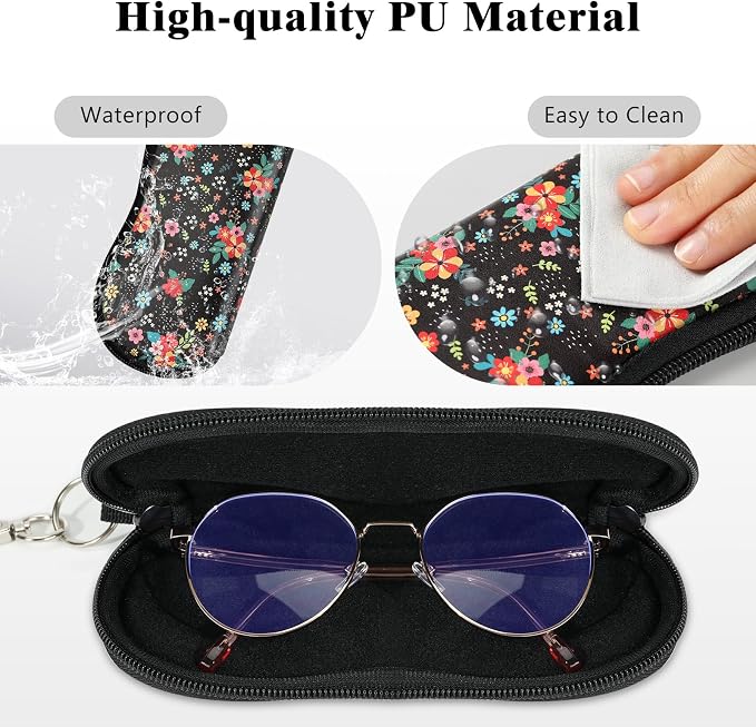 MoKo Sunglasses Soft Case Ultra Light Neoprene Zipper Eyeglass Case for Men Women - Image 2