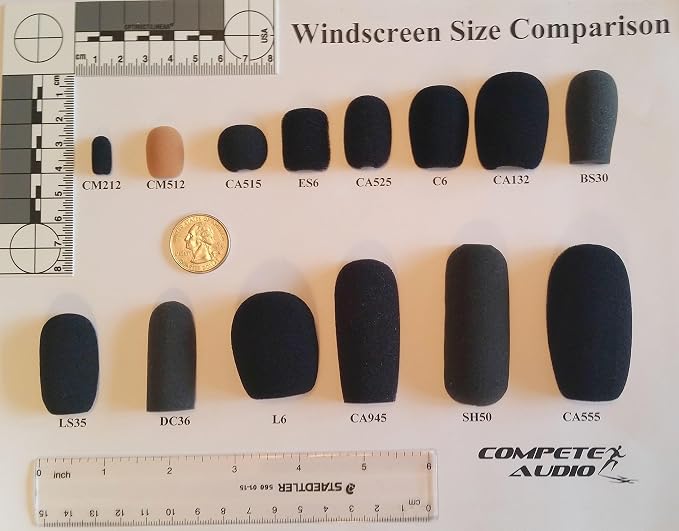 CA945 foam microphone windscreens (microphone covers) (2-pack) for use mini-shotgun mics, larger headsets and desktop microphones - Image 4