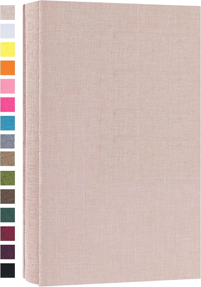 potricher Photo Album for 4x6 300 Horizontal Pockets Linen Cover Small Capacity Picture Book for Family Wedding Baby and Anniversary (Beige) | Small Capacity 4x6 Picture Albums with Horizontal Pockets, 4x6 Photo Book for Family, Wedding, Baby, Anniversary by potricher