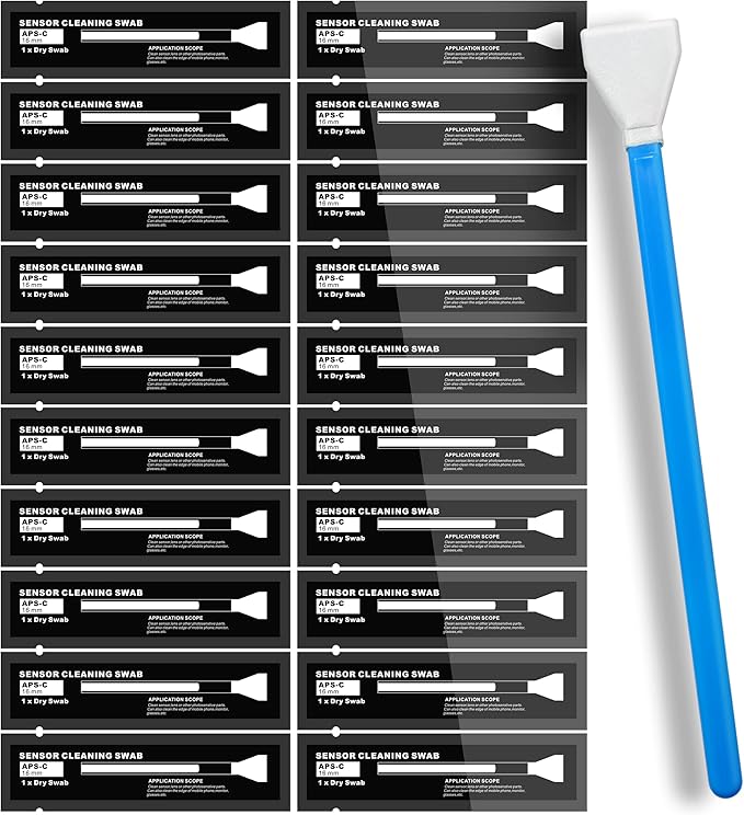 AAwipes Sensor Cleaning Swabs 16mm for APS-C Sensors DDR DSLR or SLR 20pcs | 20 Sensor-Cleaning Swabs, 16 Mm Wide, For APS-C DSLR Or SLR Camera Sensors And Routine Precision Camera Maintenance by AAWipes