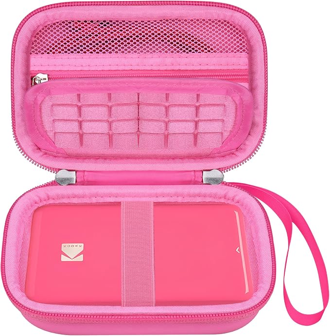 Elonbo Camera Carrying Case for KODAK Step Instant Smartphone Photo Printer | KODAK Step Portable Mini Color Wireless Mobile Printer Hard Travel Bag, Instant Color Picture Printer Storage Holder, Pink+ by Elonbo