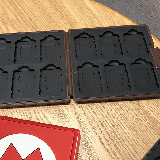 doepeBAE Game Card Case for Nintendo Switch,Portable Game Card Holder,Hard Shell Storage Case,Large Capacity Switch Card Organizer with 12 Card Slots (Z brown) - Image 3