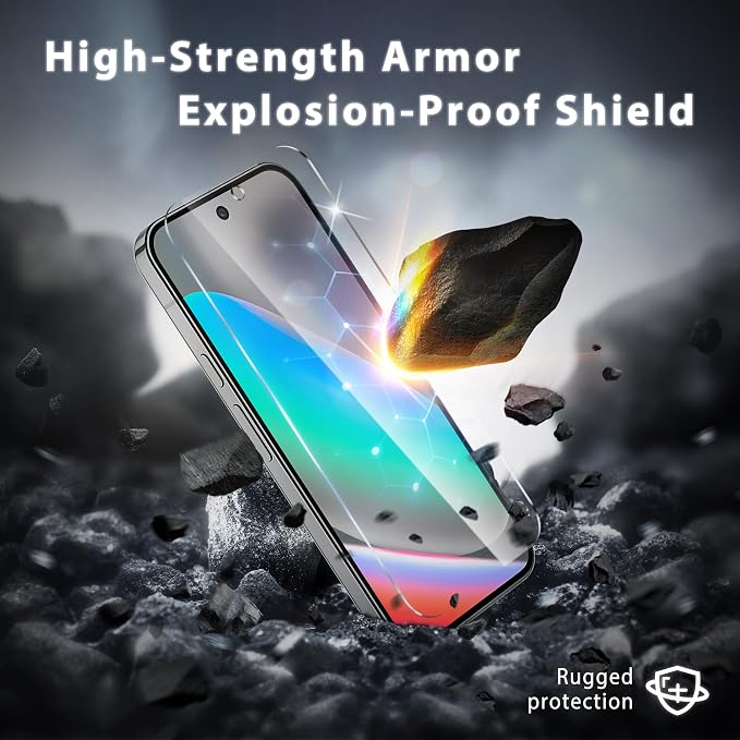 3 Pack for Google Pixel 10 Screen Protector | Case Friendly Tempered Glass Film, Fingerprint Unlock, HD Clear, Phone Case Fit - Image 4
