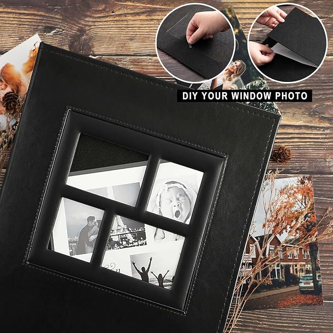Ywlake Photo Album 4x6 600 Pockets Photos, Extra Large Capacity Family Wedding Picture Albums Holds 600 Horizontal and Vertical Photos Black - Image 4