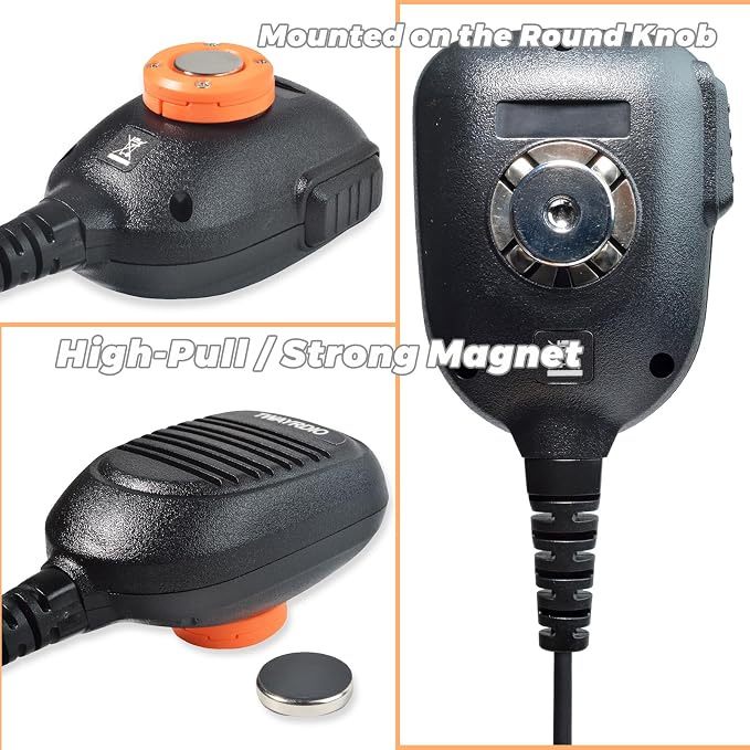 TWAYRDIO Magnetic Radio Mic Holder, Mobile Microphone Magnet Mount, Mic Hanger Mag-Mount for Motorola HMN1090D RMN5127C Kenwood KMC-35 Mics - Image 3