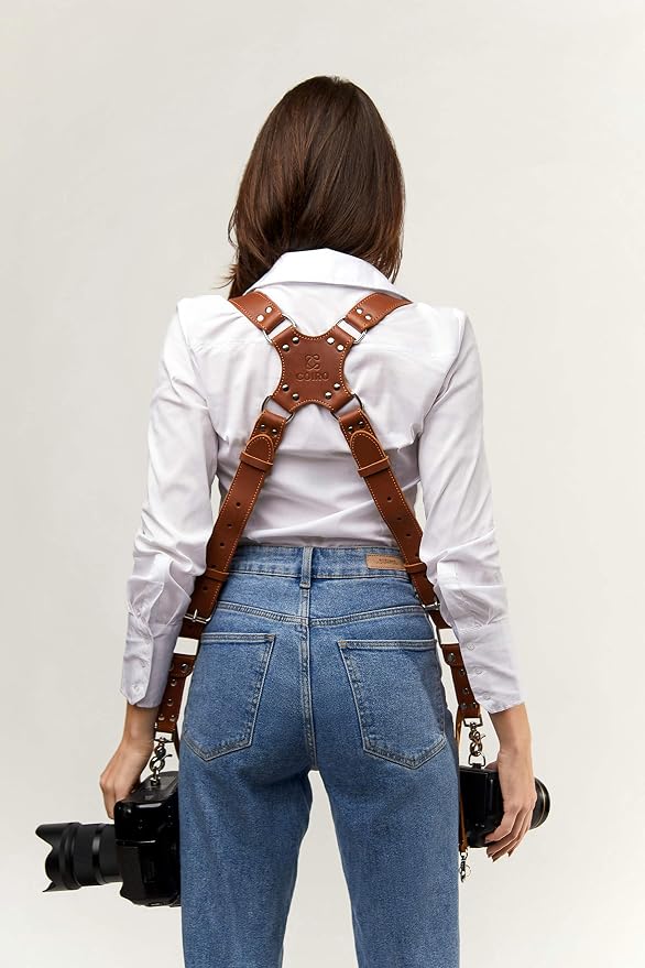 Dual Camera Harness Leather Camera Strap DSLR/SLR, All-Day Comfort - Image 8