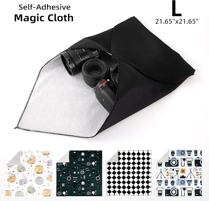 Camera Wrap, Protective Wrap Anti-Scratch Lens pouche, Magic Self-Adhesive Cloth, Universal Storage Cloth for DSLR, Smartphones, Laptops, electronics,Cosmetic,whatever you need to protect - Image 2