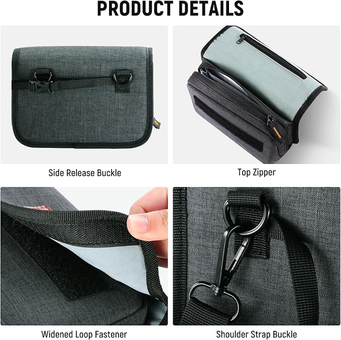 NEEWER Camera Lens Filter Case with Water Resistant Hard Shell, 6 Soft Pockets, Shoulder Strap, Pro Photography Filter Bag Storage Pouch for 4''x 4'', 4''x 5.65'' Square, 95mm Circular Filters, PB025 - Image 8