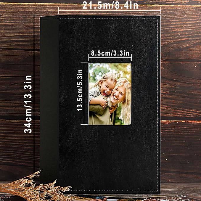 Ywlake Photo Album 4x6 300 Pockets, Leather Photo Albums Holds 300 Horizontal Only Pictures Black - Image 4