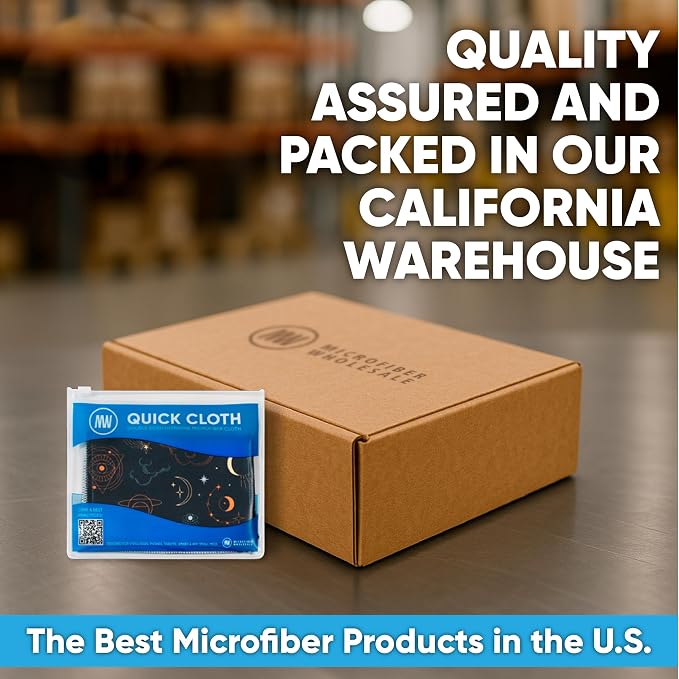 Microfiber Wholesale Quick Cloth Glasses Cleaning Cloths 5x7 Astrology | 2-Pack with Case | Double-Sided Lens Cleaner for Eyeglasses, Camera & Screens | Reusable Microfiber Glass Polishing Cloths - Image 7