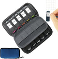 JBOS USB Flash Drive Case with 10 USB Drive Slots and 10 Memory Card Slots Storage Organizer Case Holder for Thumb Drives Jump Drives SD Cards with Zipper Bag Blue by JBOS