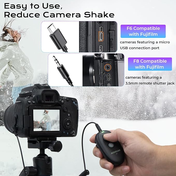 Upgraded Rechargeable USB-C Wireless Shutter Release Camera Remote Control | Compatible with Fujifilm X-S20, X-T50, X-S10, X-E5, X-E4, X-T200, X-M5, X-E3, X-T100, GFX100II, GFX100RF - Image 7